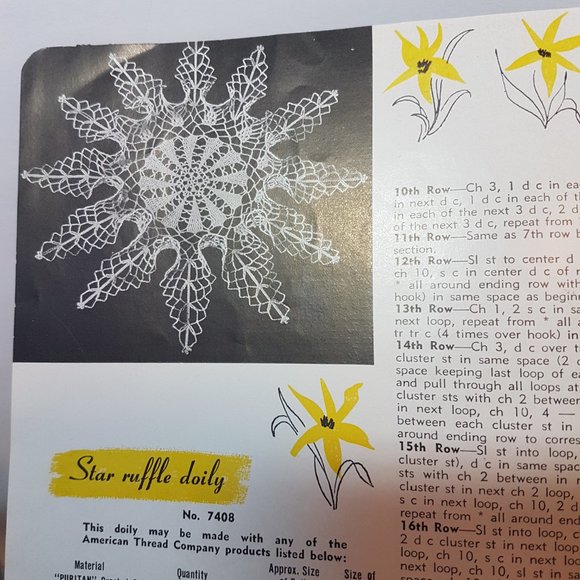 Vintage 1950s AMERICAN THREAD COMPANY Fair & Bazaar Suggestions Star Book No 74 - Picture 8 of 9